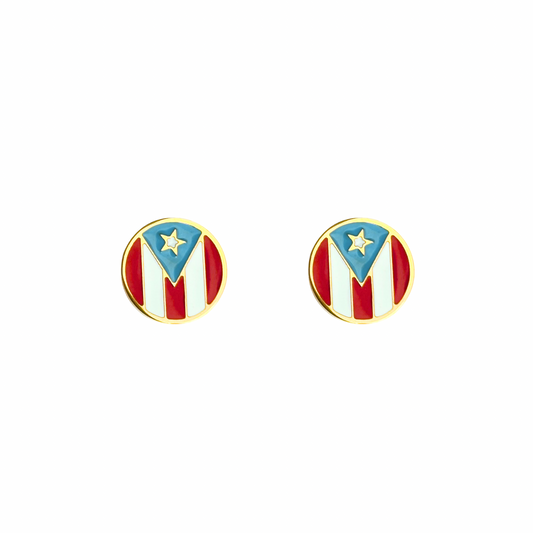 Bandera Puerto Rico Earrings Studs | Pantallas