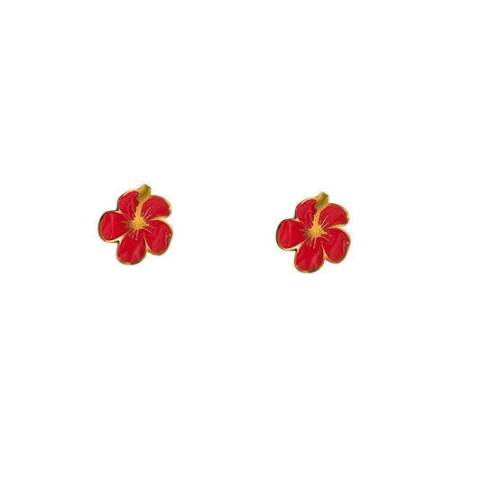Amapola Roja Earrings Studs | Pantallas
