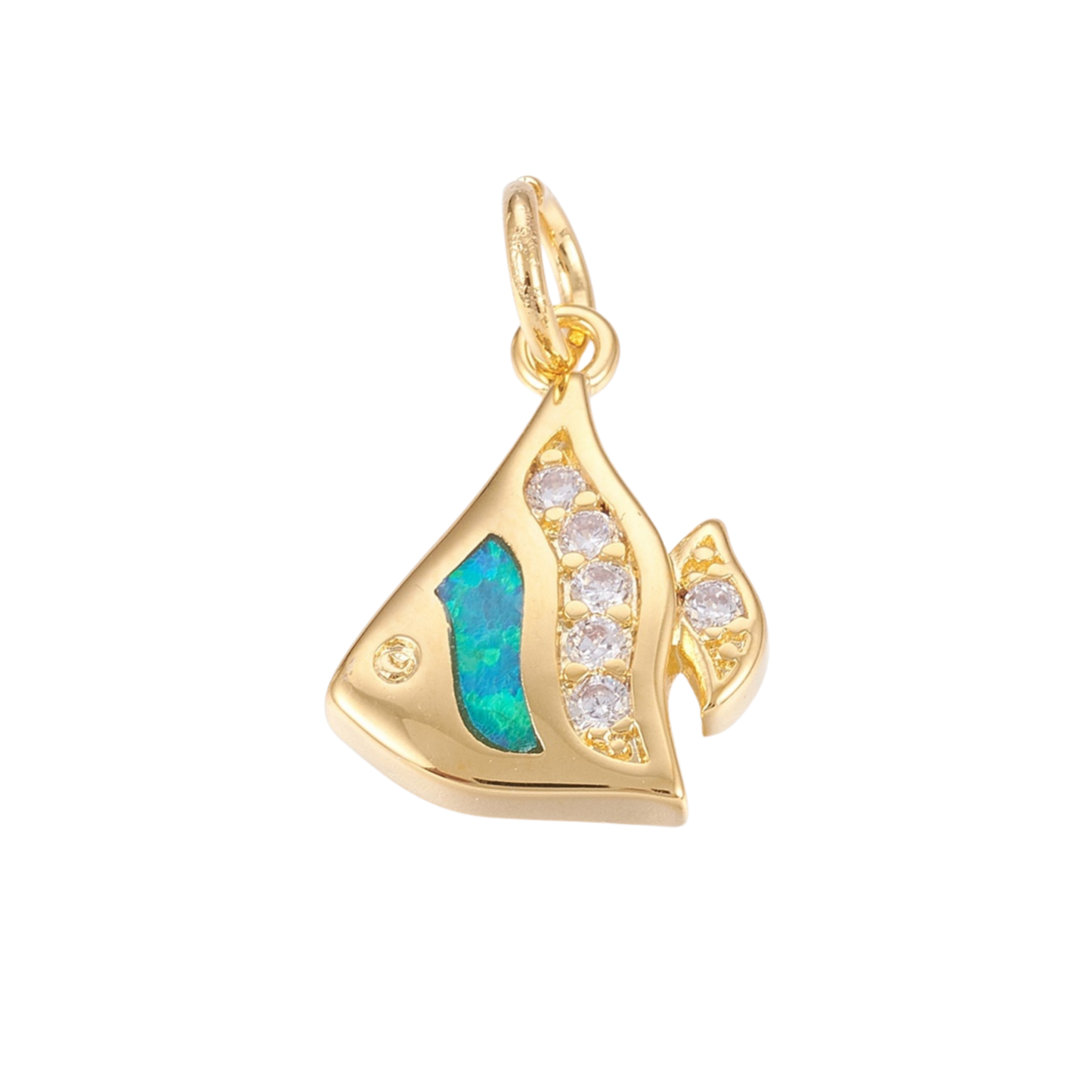 Opal Fish Charm