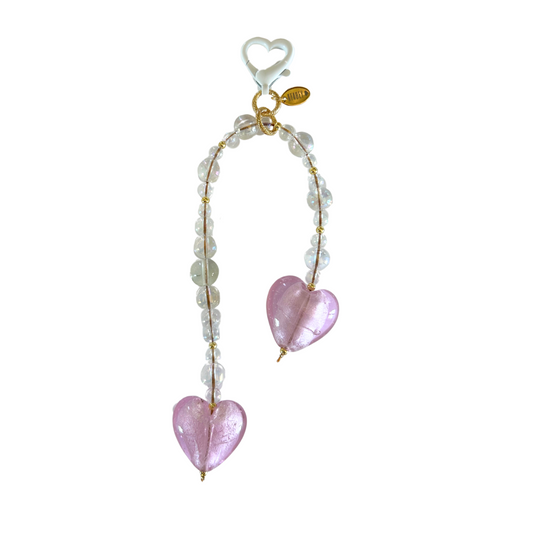 Bag Charm Pink Hearts